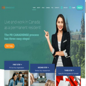 Скриншот главной страницы сайта prcanadiense.com