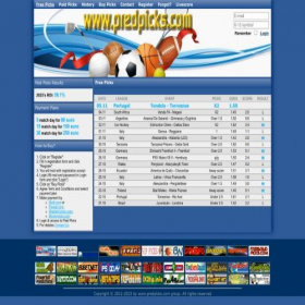 Скриншот главной страницы сайта predpicks.com