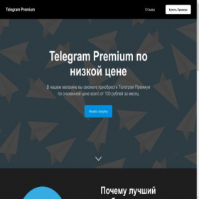 Скриншот главной страницы сайта premium-tg.ru