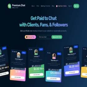 Скриншот главной страницы сайта premium.chat
