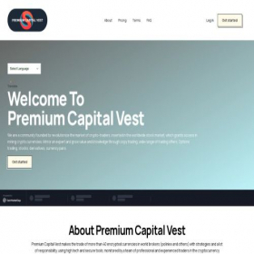 Скриншот главной страницы сайта premiumcapvest.com