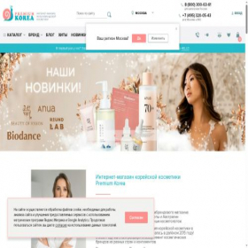 Скриншот главной страницы сайта premiumkorea.ru