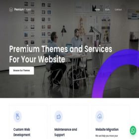 Скриншот главной страницы сайта premiumlayers.com