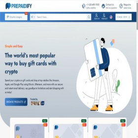 Скриншот главной страницы сайта prepaidify.com