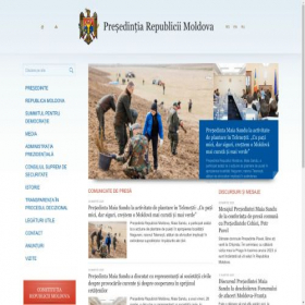 Скриншот главной страницы сайта presedinte.md