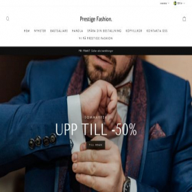 Скриншот главной страницы сайта prestigefashion.se
