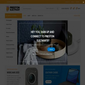 Скриншот главной страницы сайта prestonelectmart.com