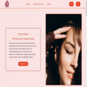 Скриншот главной страницы сайта prettys-models.com