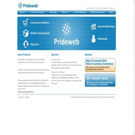 Скриншот главной страницы сайта prideweb.com