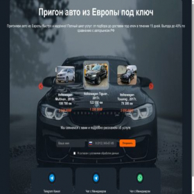 Скриншот главной страницы сайта prigonavtoru.ru