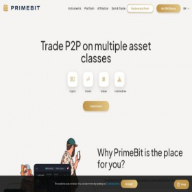Скриншот главной страницы сайта primebit.com