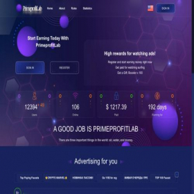 Скриншот главной страницы сайта primeprofitlab.com