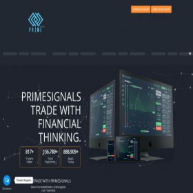 Скриншот главной страницы сайта primesignals.live