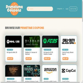 Скриншот главной страницы сайта primetimecoupons.com