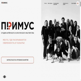 Скриншот главной страницы сайта primus-nsk.ru