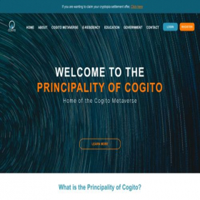 Скриншот главной страницы сайта principalityofcogito.com