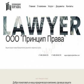 Скриншот главной страницы сайта principleoflaw.com