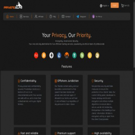 Скриншот главной страницы сайта privatealps.net