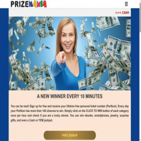 Скриншот главной страницы сайта prizemania.net