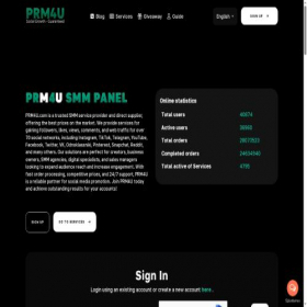 Скриншот главной страницы сайта prm4u.com