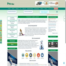 Скриншот главной страницы сайта pro-bux.ru