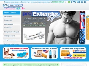 Скриншот главной страницы сайта pro-extender.kz