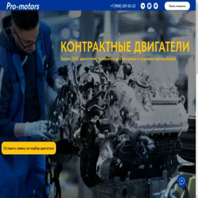 Скриншот главной страницы сайта pro-motors.shop