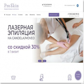 Скриншот главной страницы сайта pro-skin.ru