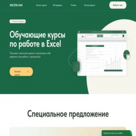 Скриншот главной страницы сайта pro.excelhack.ru