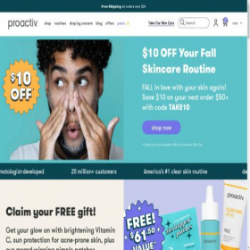 Скриншот главной страницы сайта proactiv.net