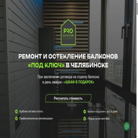 Скриншот главной страницы сайта probalkon74.ru