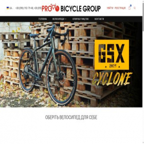 Скриншот главной страницы сайта probicyclegroup.com