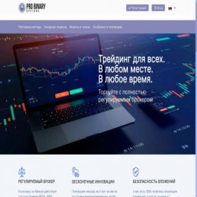 Скриншот главной страницы сайта probinaryoptions.net