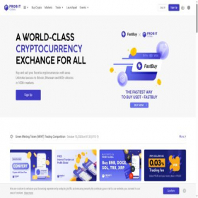 Скриншот главной страницы сайта probit.com