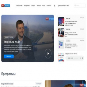 Скриншот главной страницы сайта probusinesstv.ru