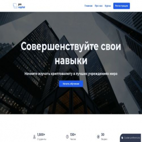 Скриншот главной страницы сайта procapltal.online