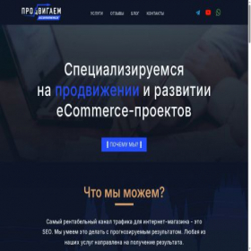 Скриншот главной страницы сайта prodvigaem.pro