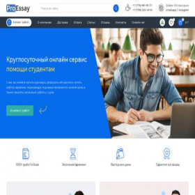 Скриншот главной страницы сайта proessay.kz