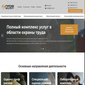 Скриншот главной страницы сайта prof-expert.com