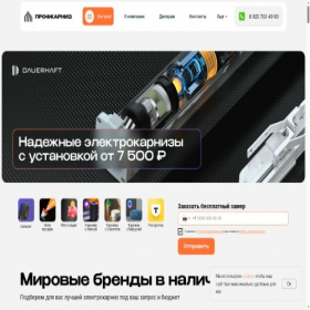 Скриншот главной страницы сайта prof-karniz.ru