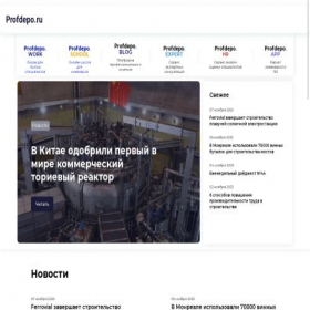 Скриншот главной страницы сайта profdepo.ru