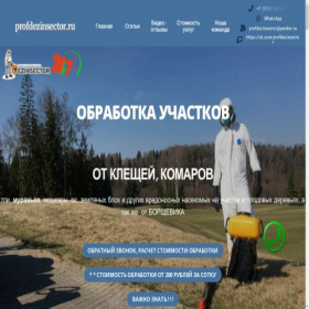 Скриншот главной страницы сайта profdezinsector.ru
