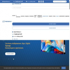 Скриншот главной страницы сайта profdisplay.ru