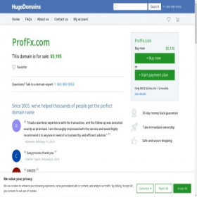 Скриншот главной страницы сайта proffx.com