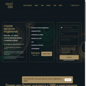 Скриншот главной страницы сайта profismm.ru