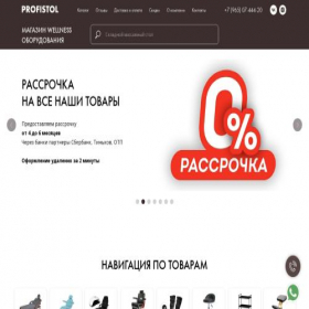 Скриншот главной страницы сайта profistol.ru