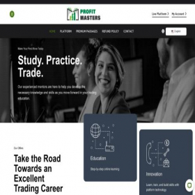 Скриншот главной страницы сайта profit-masters.net
