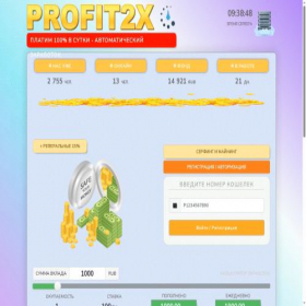 Скриншот главной страницы сайта profit2x.online