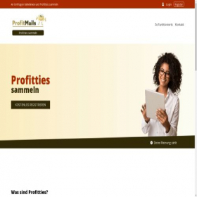Скриншот главной страницы сайта profitmails.de