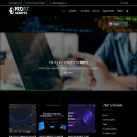 Скриншот главной страницы сайта profitscripts.biz